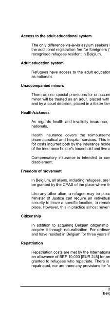 legal and social conditions for asylum seekers and refugees in ...