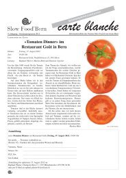 «Tomaten Dinner» im Restaurant Goût in Bern - Slow Food ...