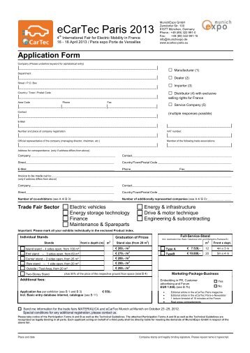 Application Form - eCarTec