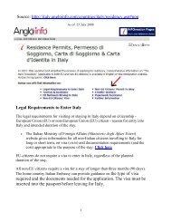 Residence Permits, Permesso di Soggiorno, Carta di Soggiorno ...