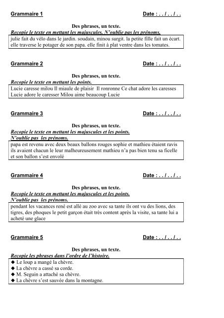 27 Exos De Grammaire Ce1 Pdf Mon Cartable Du Net 27 Exos De Grammaire Ce1 Pdf Mon Cartable Du Net