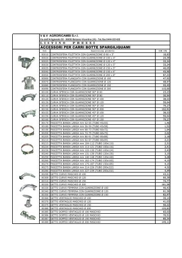 LISTINO ILLUSTRATO COMPLETO PER PDF - V&V Agroricambi srl