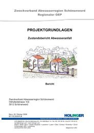 PROJEKTGRUNDLAGEN Zustandsbericht Abwasseranfall Bericht