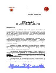 CARTA MAGNA DE LA MANADA DE LOBATOS - Colegio Notre Dame