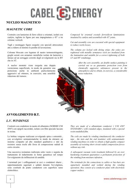 trasformatori in resina - Cabel Energy