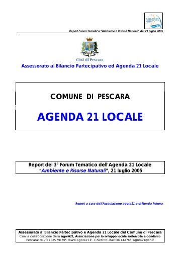 AGENDA 21 LOCALE - Comune di Pescara