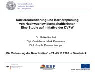 Karriereorientierung und Karriereplanung von ... - DVPW