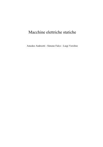 Macchine elettriche statiche - Elettrotecnica