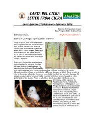 carta del cicra letter from cicra - Amazon Conservation Association