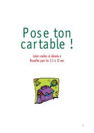 Pose ton cartable ! - Jeunesse à Bruxelles