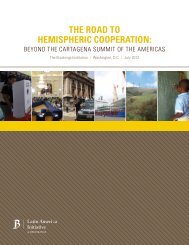 The Road to Hemispheric Cooperation: Beyond the Cartagena