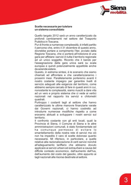 Carta dei Servizi - Siena Mobilità