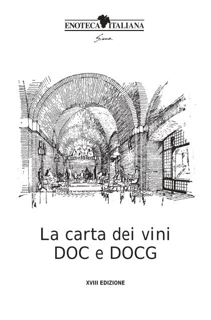 La carta dei vini DOC e DOCG