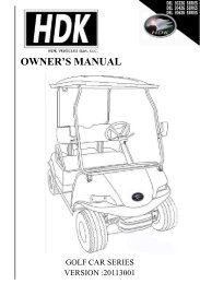 owner's manual golf cart series - HDK Electric Vehicles