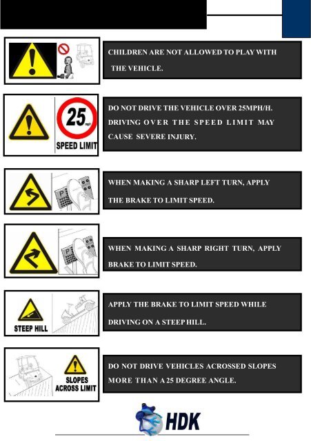 owner's manual golf cart series - HDK Electric Vehicles