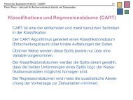 Klassifikations und Regressionsbäume (CART) - Lehrstuhl für ...