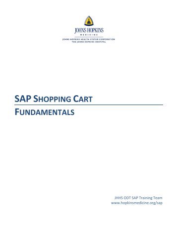 sapshopping cart fundamentals - Johns Hopkins Medical Institutions