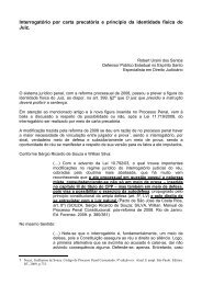 Interrogatório por carta precatória e princípio da identidade - ANADEP