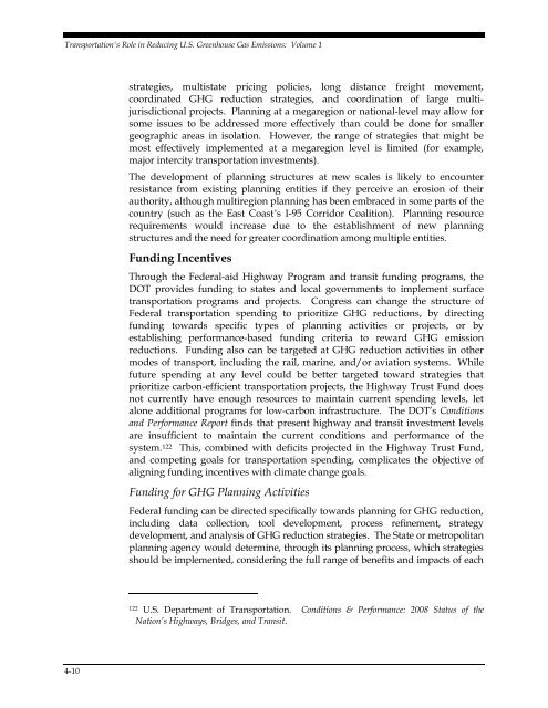 Transportation's Role in Reducing U.S. Greenhouse Gas Emissions ...