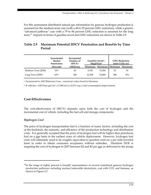 Transportation's Role in Reducing U.S. Greenhouse Gas Emissions ...