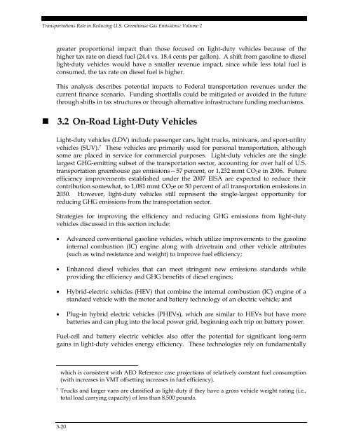 Transportation's Role in Reducing U.S. Greenhouse Gas Emissions ...