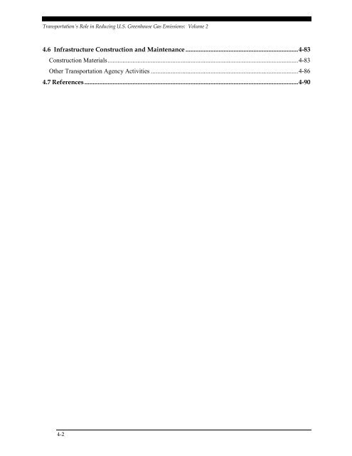 Transportation's Role in Reducing U.S. Greenhouse Gas Emissions ...