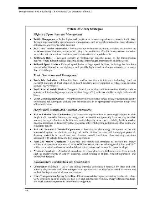 Transportation's Role in Reducing U.S. Greenhouse Gas Emissions ...