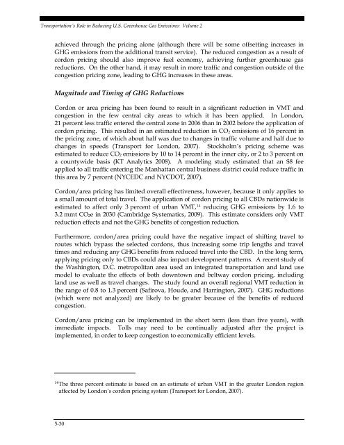 Transportation's Role in Reducing U.S. Greenhouse Gas Emissions ...