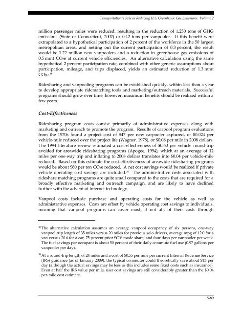 Transportation's Role in Reducing U.S. Greenhouse Gas Emissions ...