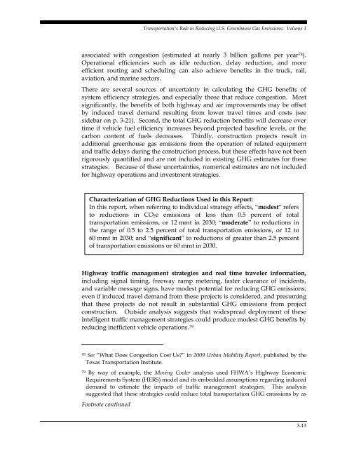 Transportation's Role in Reducing U.S. Greenhouse Gas Emissions ...