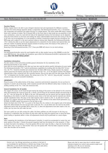 Performance Controller - Motorcycle Info Pages