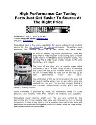 High Performance Car Tuning Parts Just Got Easier To Source At ...