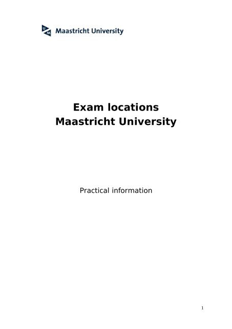 Exam locations Maastricht University