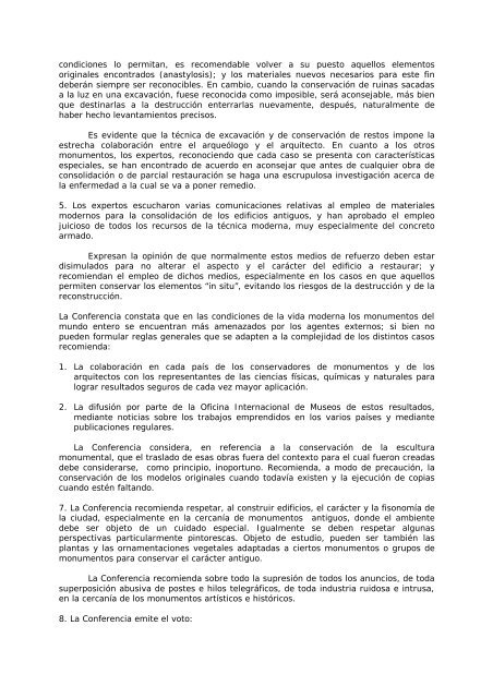 CARTA DE ATENAS, 1931