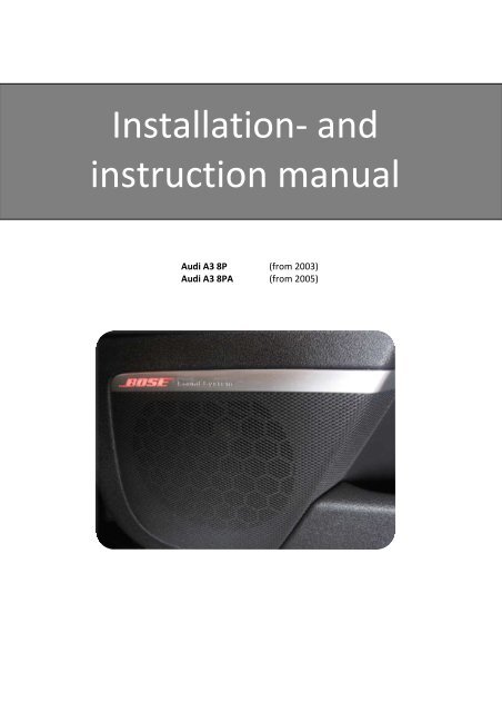 Audi A3 8p Owners Manual Pdf