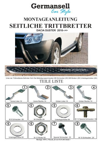 Car Style Germansell DACIA DUSTER 2010 - auf der Seite von ...