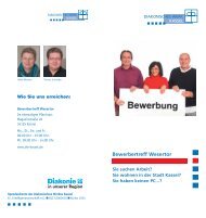 Flyer Bewerbertreff Wesertor - Diakonisches Werk Kassel