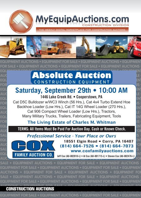 Absolute Auction - MyEquipAuctions.com
