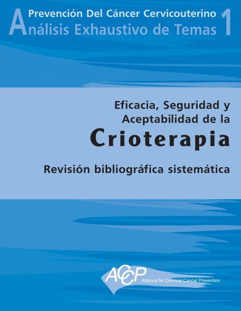 Eficacia, seguridad y aceptabilidad de la crioterapia: Revisión ...