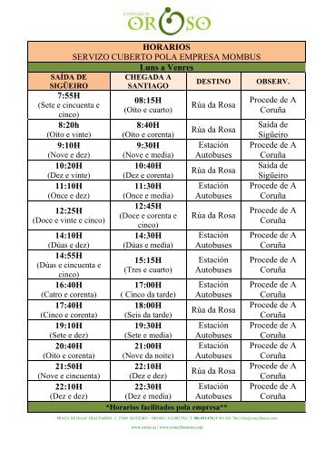 Horarios Monbus