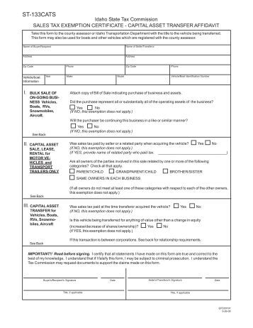 Tax exemption certificate Tax exemption certificate