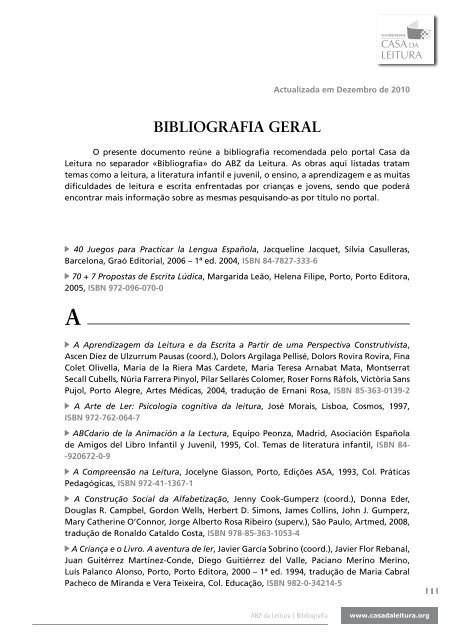 BIBLIOGRAFIA GERAL