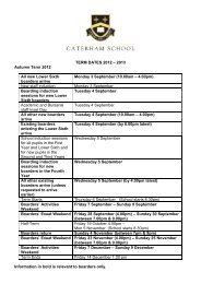 TERM DATES 2012 – 2013 Autumn Term 2012 ... - Caterham School