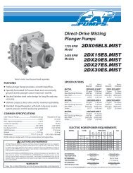 Direct-Drive Misting Plunger Pumps 2DX05ELS.MIST ... - Cat Pumps