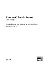 RNAprotect™ Bacteria Reagent Handbook