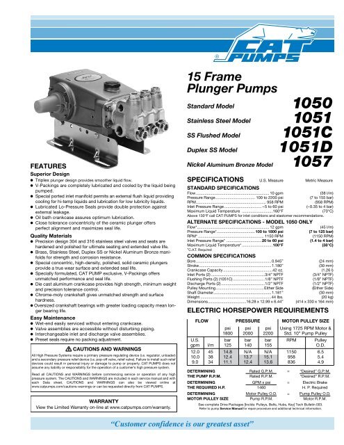 Cat Pumps 1051 - US Watermaker