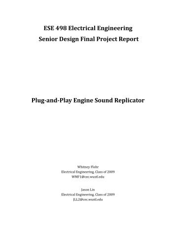 Senior Design Project Final Report - Department of Electrical and ...