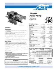 323, 390 Triplex Piston Pump Data Sheet - Cat Pumps