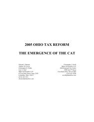 Emergence of the Commercial Activity Tax (CAT) - Baker & Hostetler ...