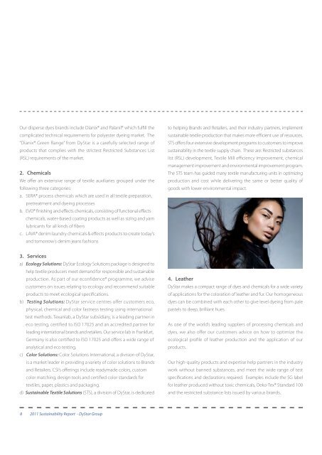 Read the DyStar Sustainability Report 2011...